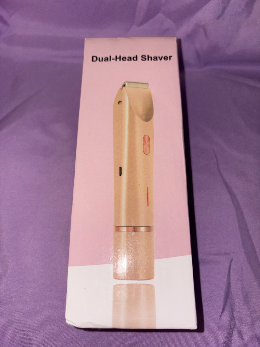 Dual-Head Shaver Electric Women's Trimmer - Pink/Champagne